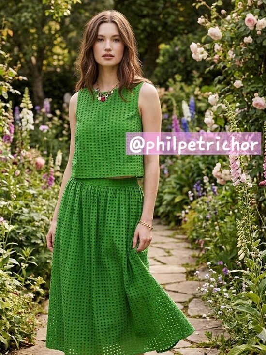 Kate Spade X Target Dresses & Skirts - Easter Kate Spade New York x Target eyelet shell tank top green Skirt set xxs xs